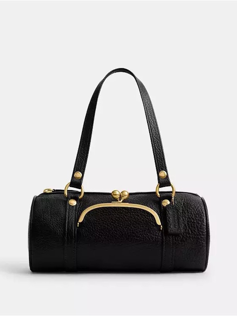 Coach Kisslock Barrel Large size Black